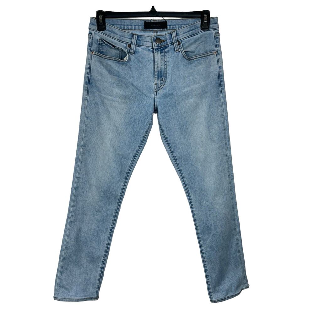 J Brand Mens SZ 31 Tyler Slim Fit Jeans Light Wash Stretch Pockets Zip-Fly Blue